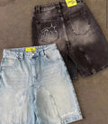 Men denim jean shorts